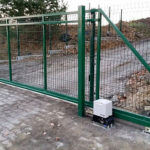 3d забор с откатными воротами